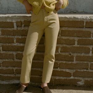 Doen size 28 Doen Diana Jean Palomino Mustered Yellow Denim Jeans size 28 NWT